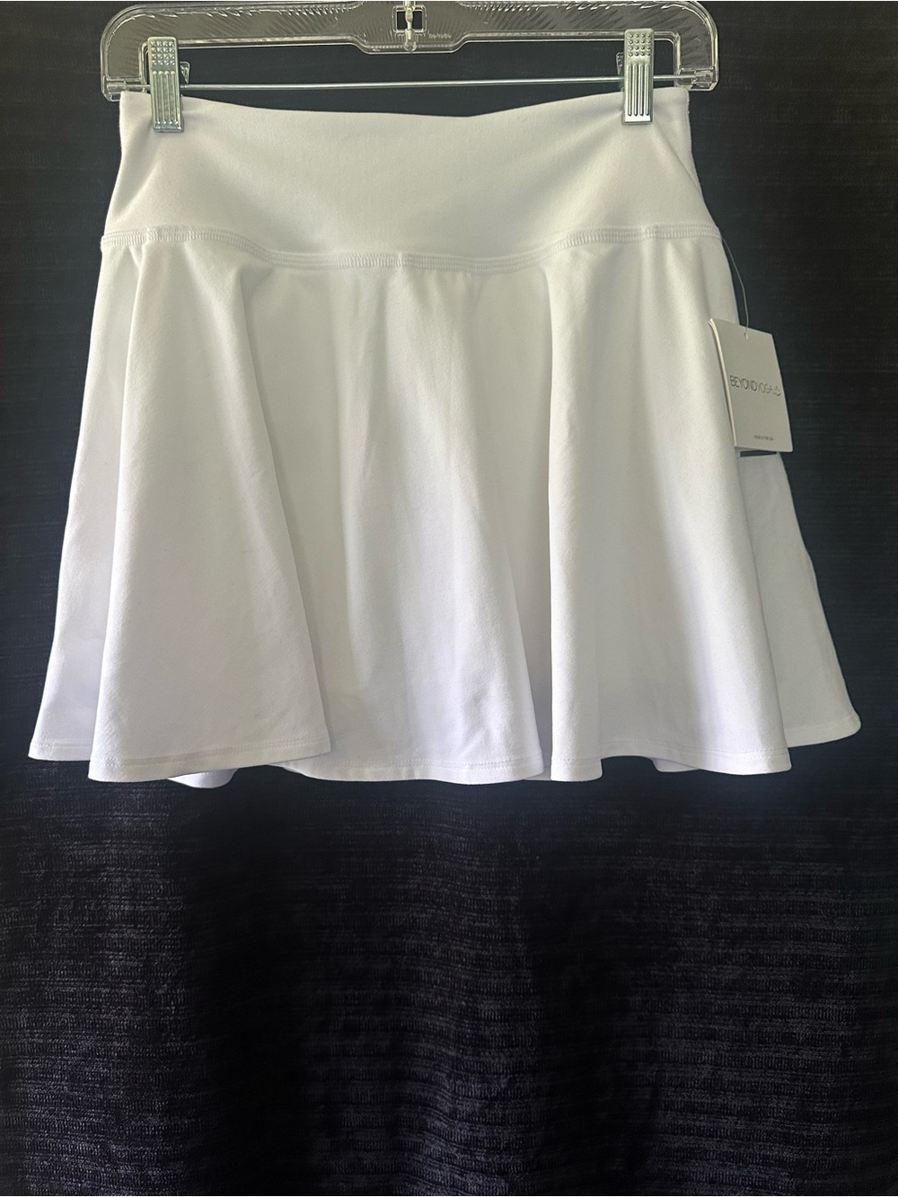 Beyond Yoga White High Waisted Flare Tennis Skort Athletic Skirt NWT M